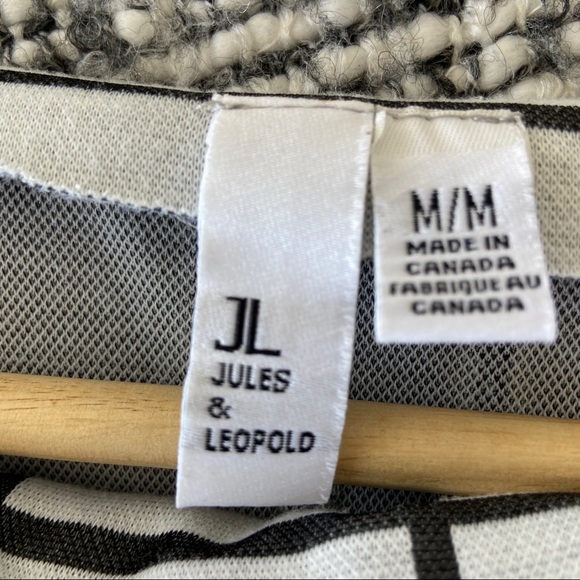 JULES & LEOPOLD LIGHT GREY/BLACK WINDOWPANE CHECK KNIT TOP, MEDIUM - Picture 6 of 8